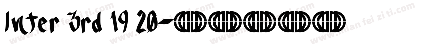 Inter 3rd 19 20字体转换